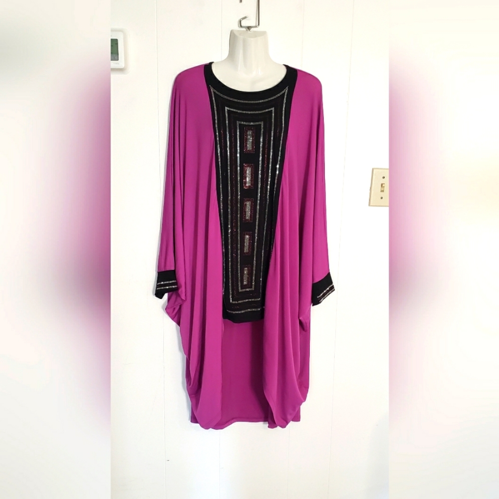 Co Collection Embellished Tunic & High/low Top
